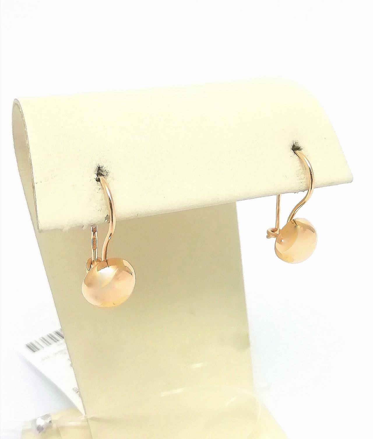 Золотые серьги шары