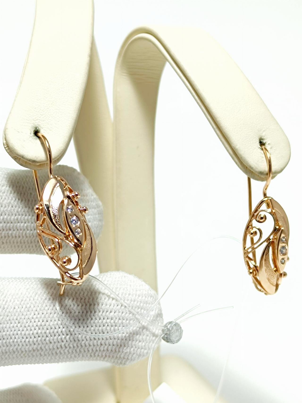 Золотые серьги Парус