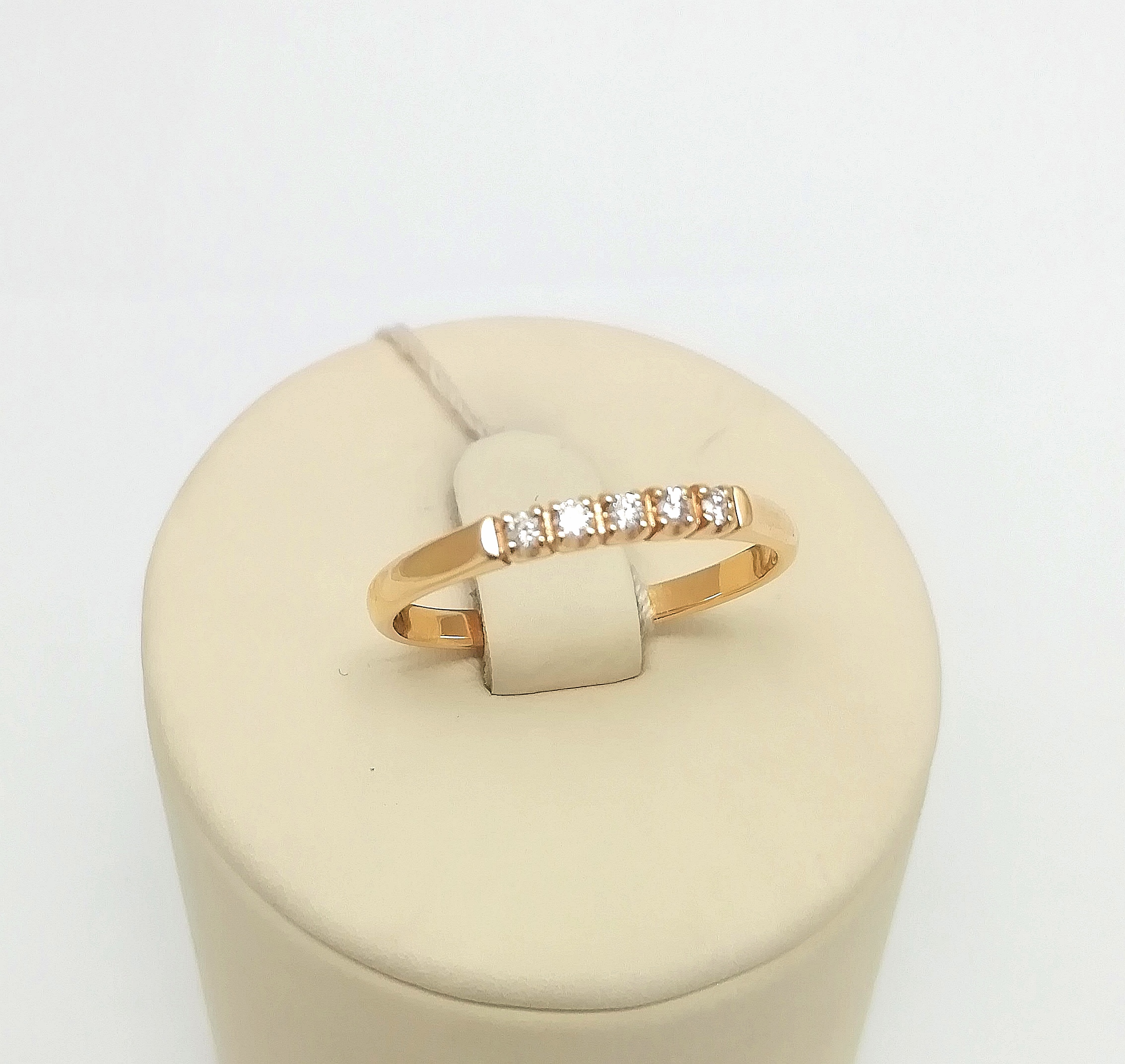 Классическое женское золотое кольцо с бриллиантами вз002136-7 1,51гр, вставка бриллиант