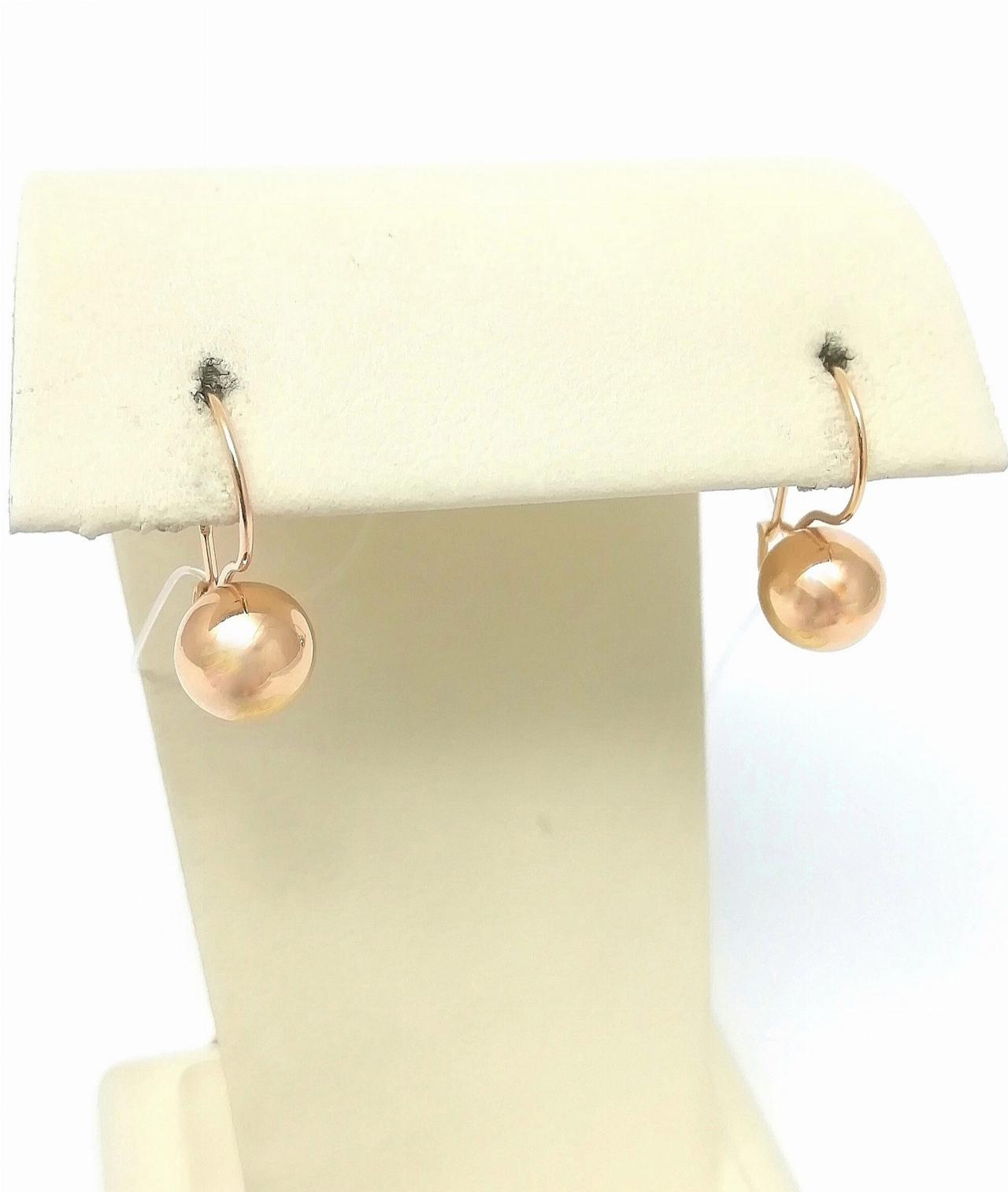 Золотые серьги шары