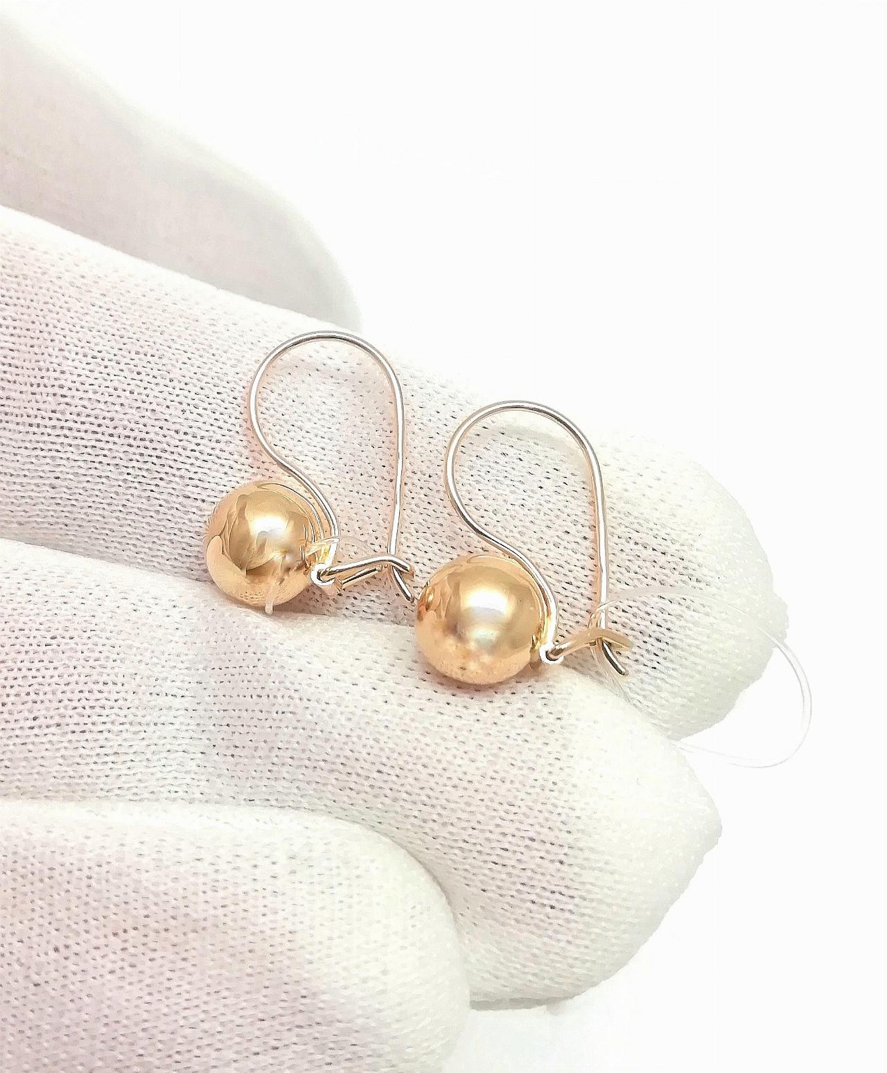 Золотые серьги шары