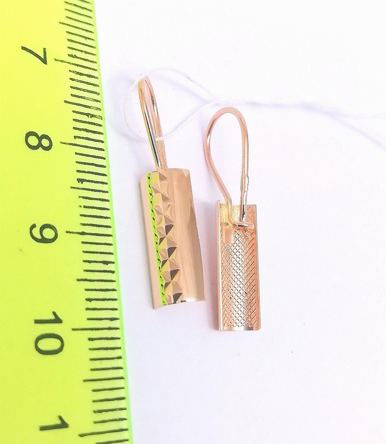 Золотые серьги пластины