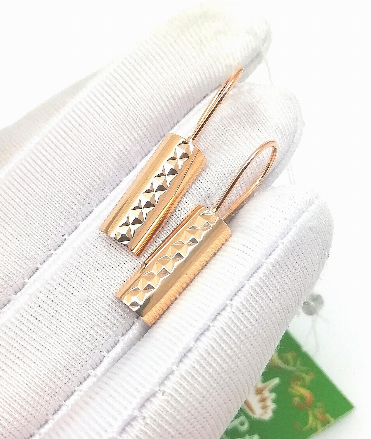 Золотые серьги пластины