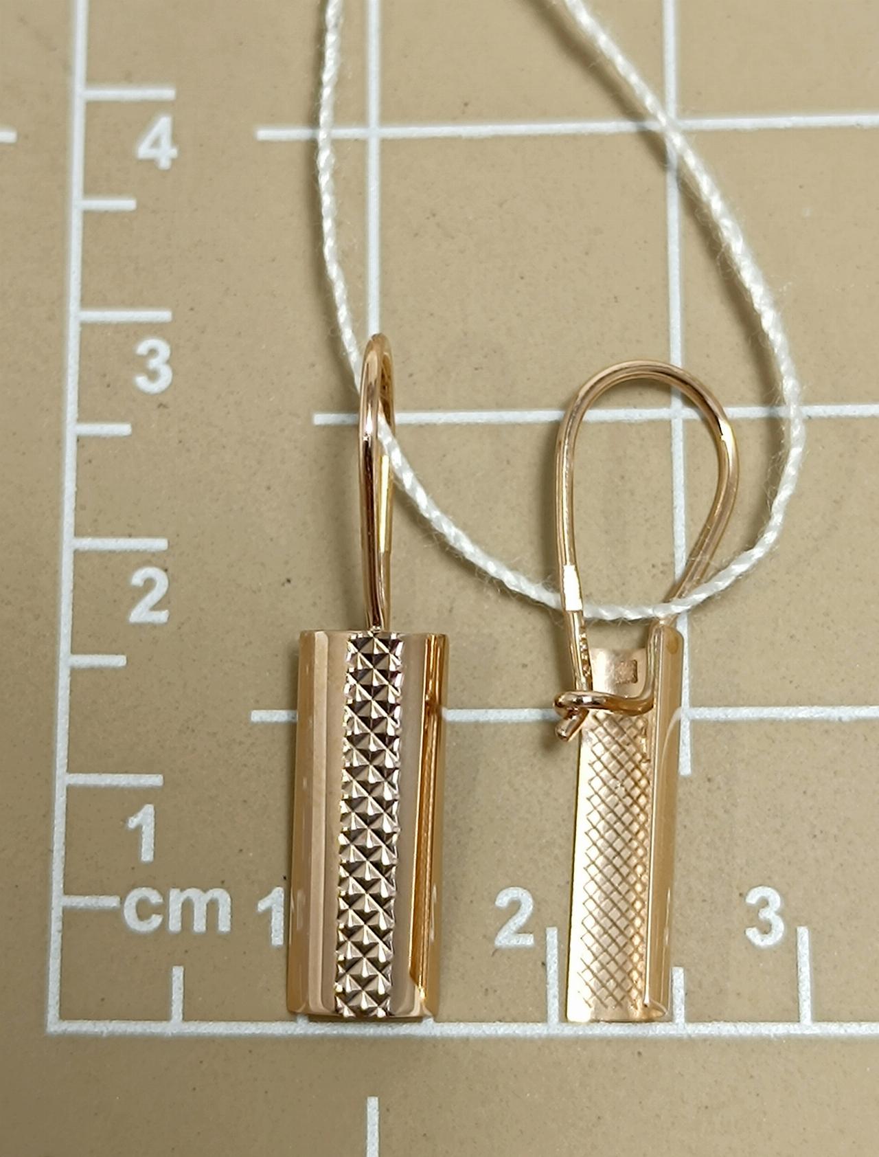 Золотые серьги пластины