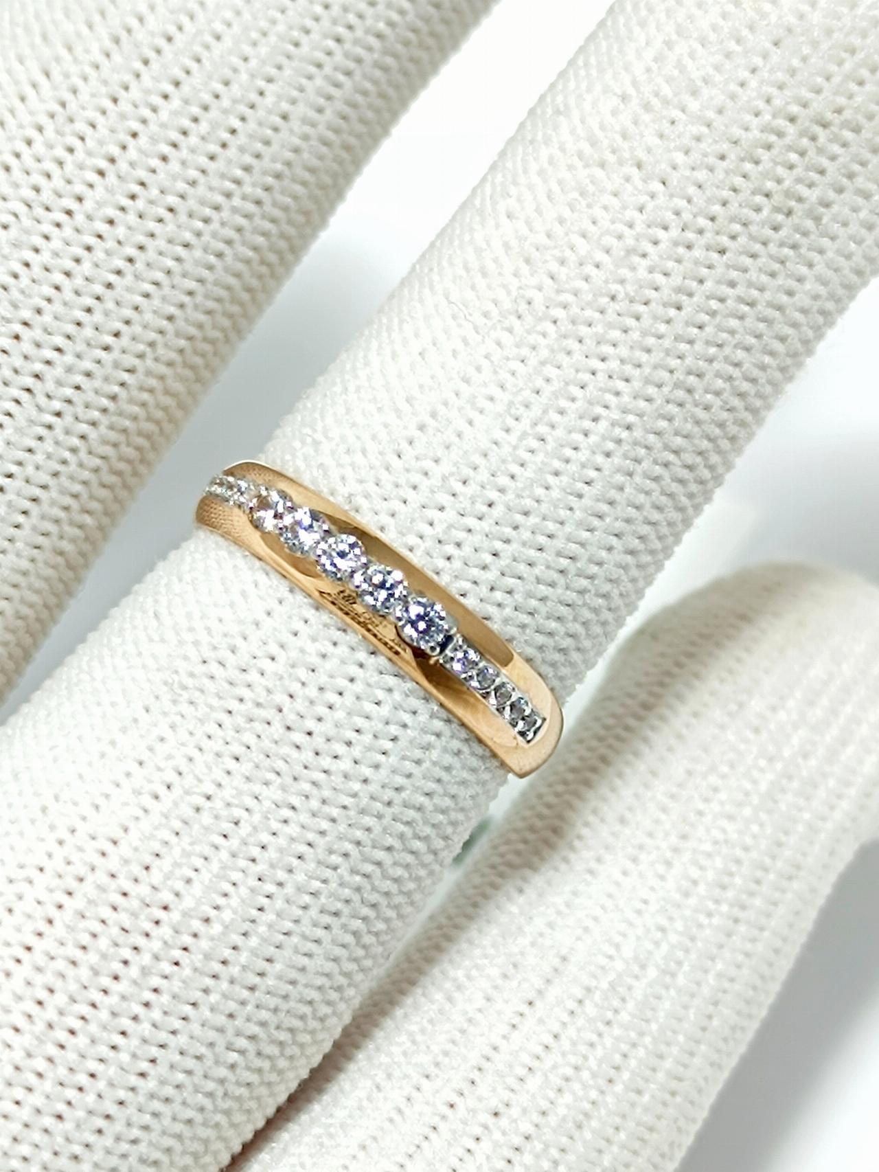 Золотое кольцо дорожка, вставка фианит