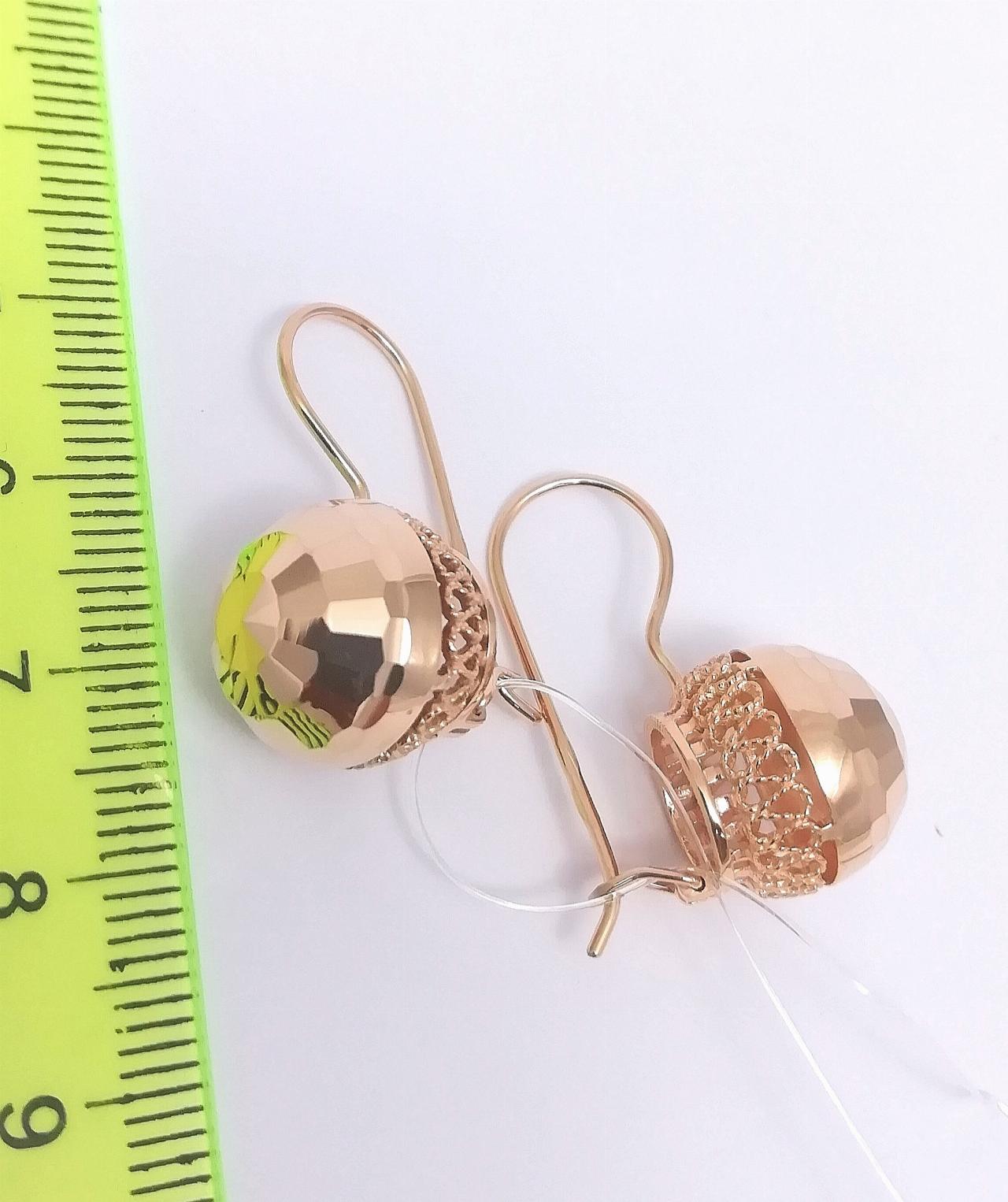 Золотые серьги шары женские