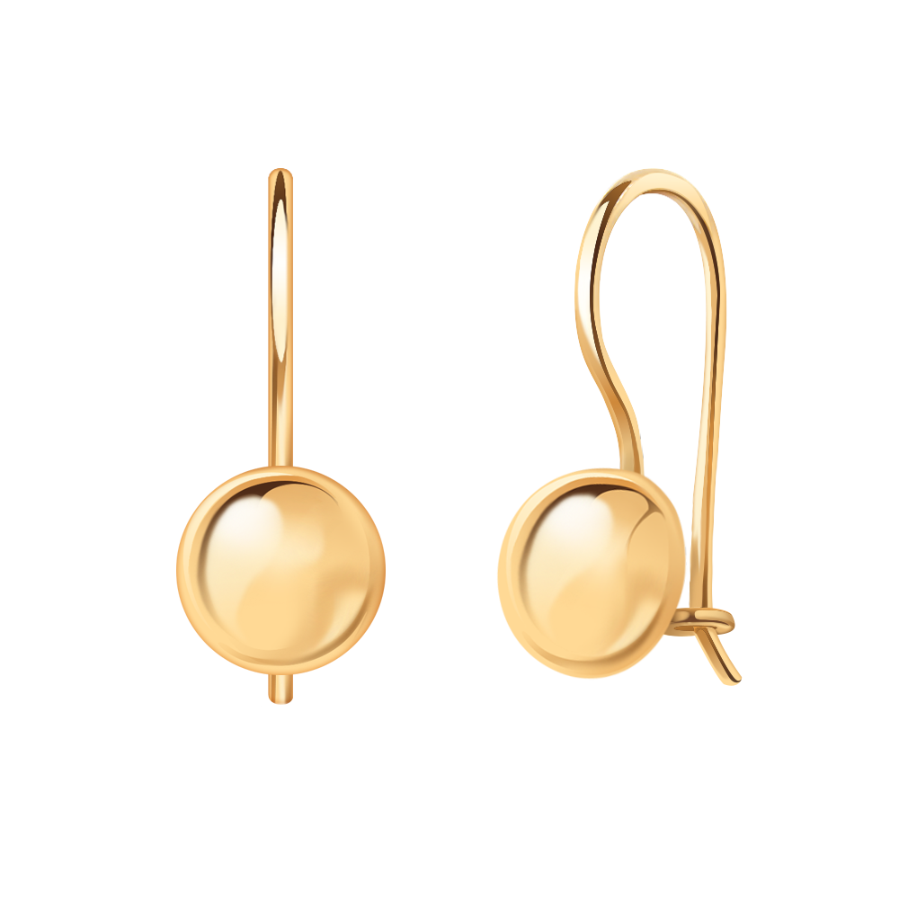 Золотые серьги шары