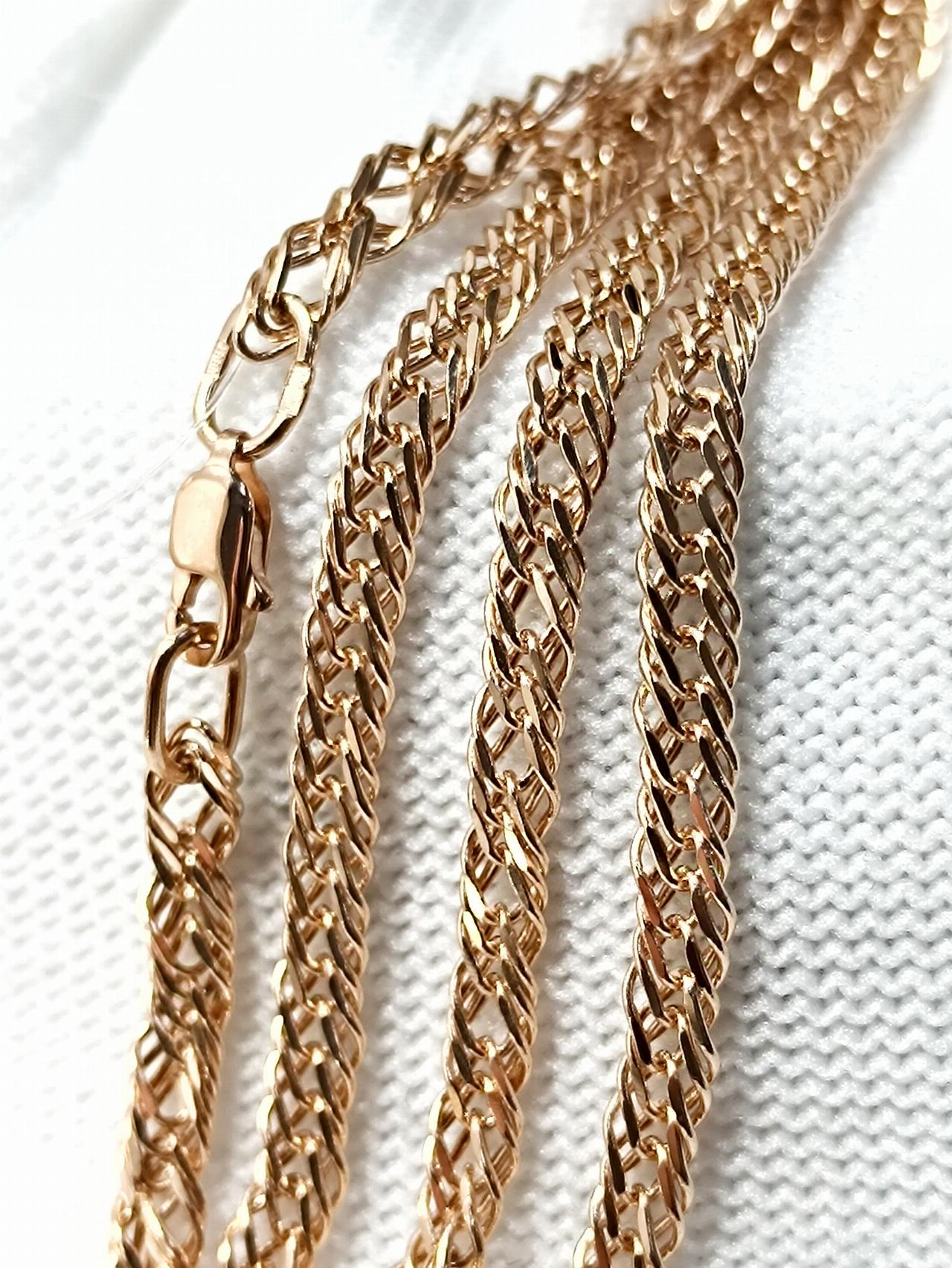 Золотая цепочка Тройной ромб