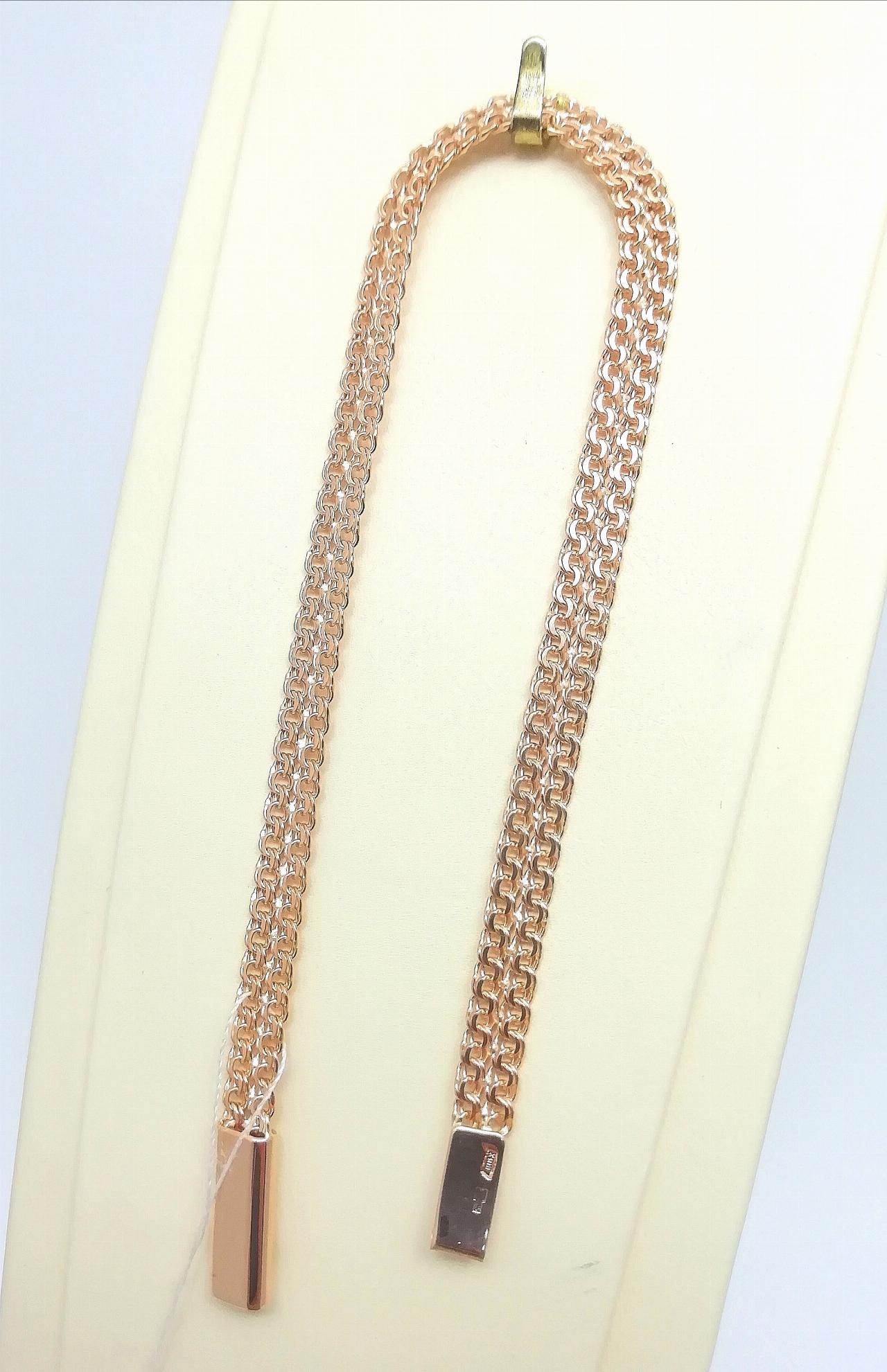 Золотой браслет Двойной бисмарк