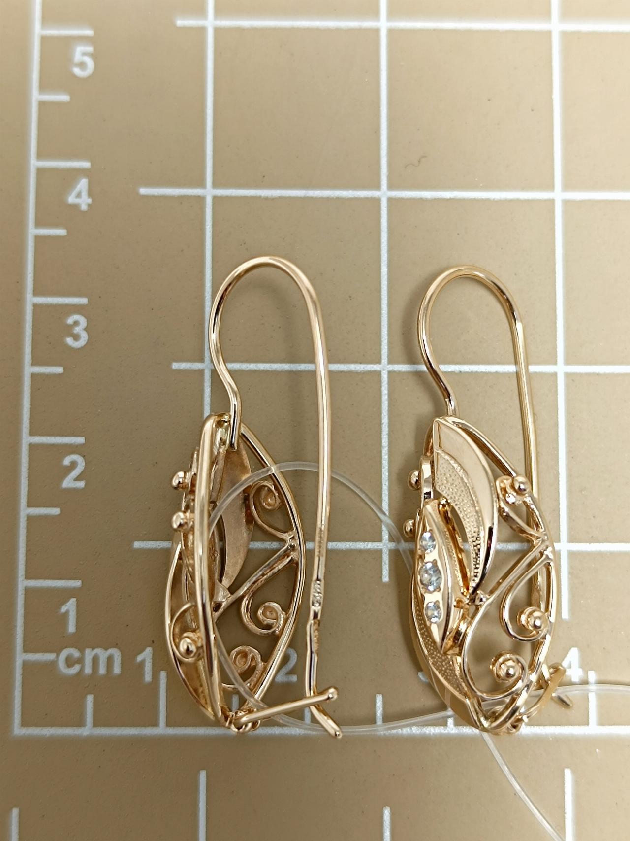 Золотые серьги Парус