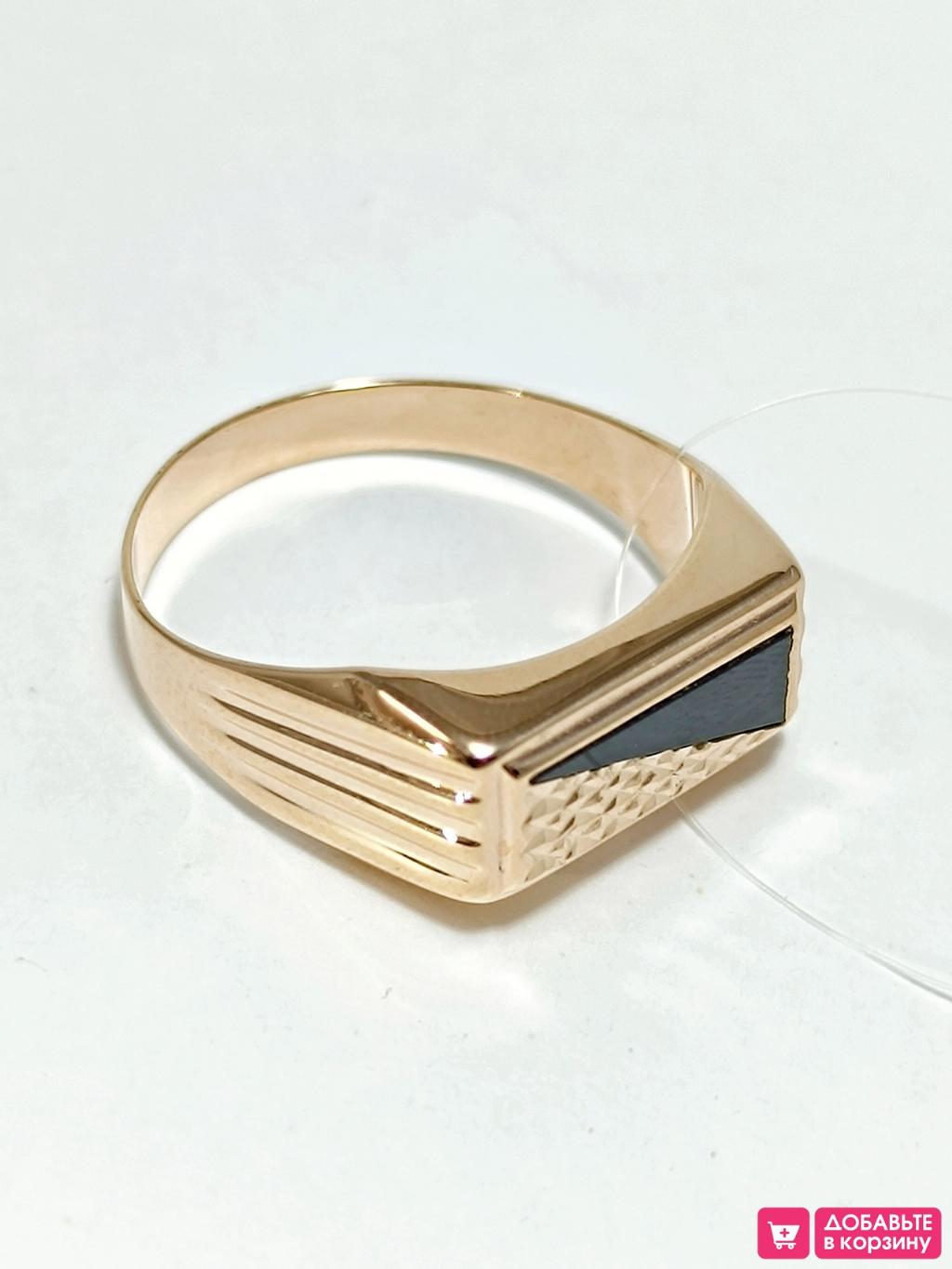Золотое кольцо мужская печатка