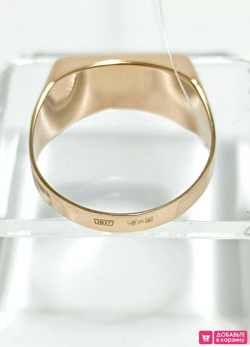 Золотое кольцо мужская печатка