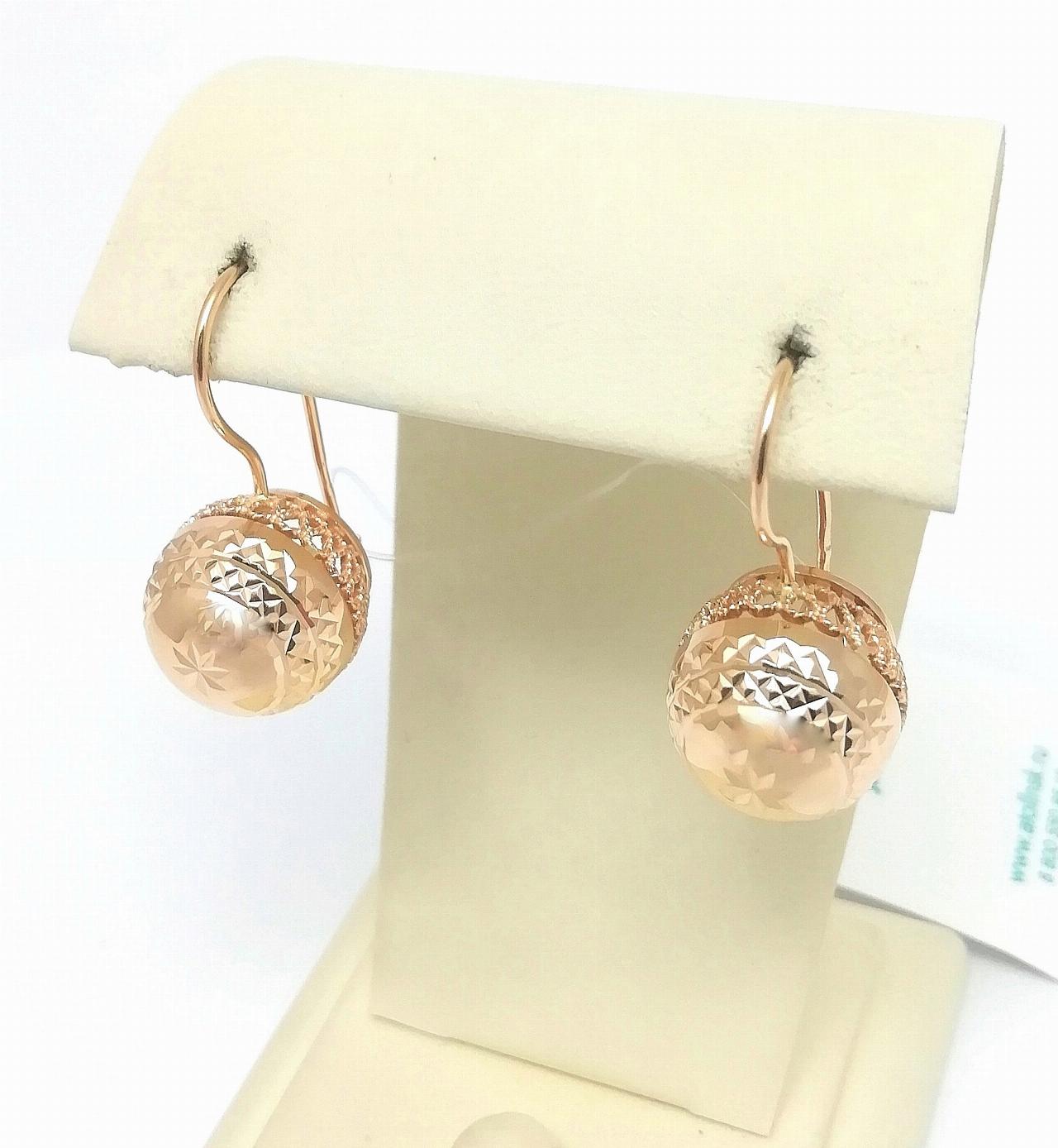 Золотые серьги шары