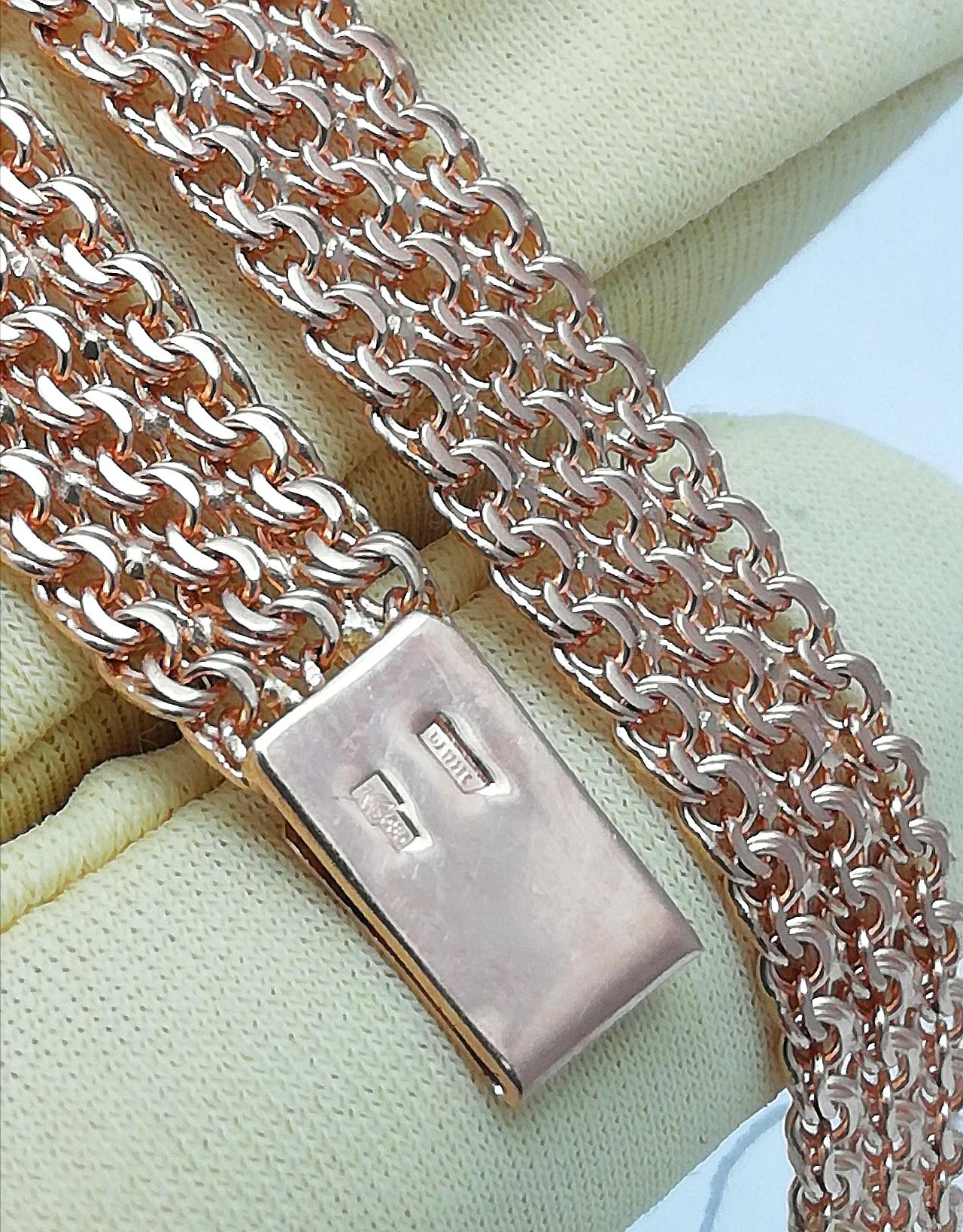 Золотой браслет Тройной бисмарк