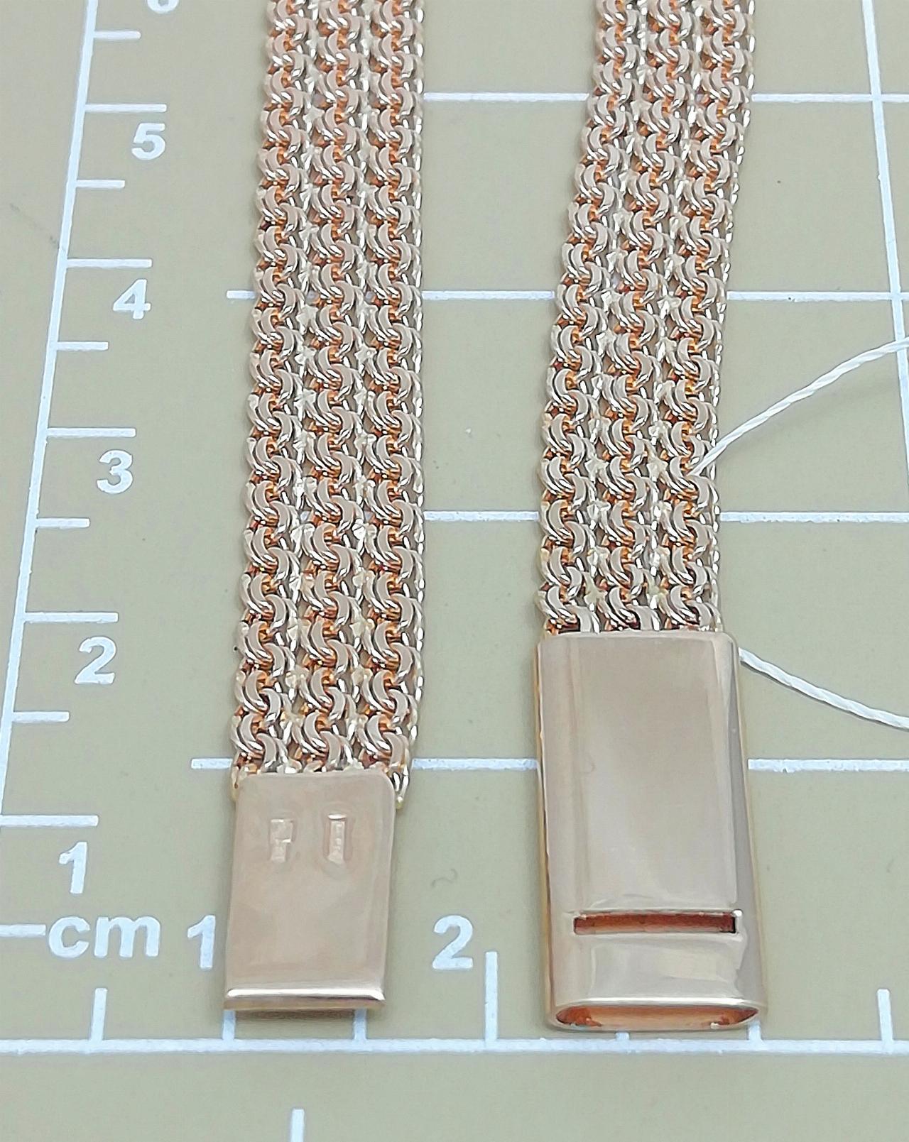 Золотой браслет Тройной бисмарк