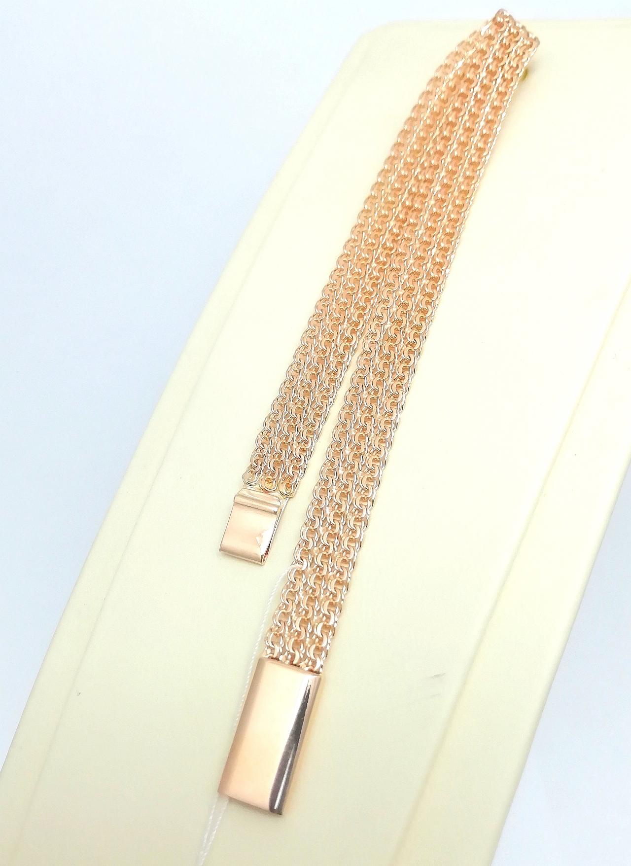 Золотой браслет Тройной бисмарк