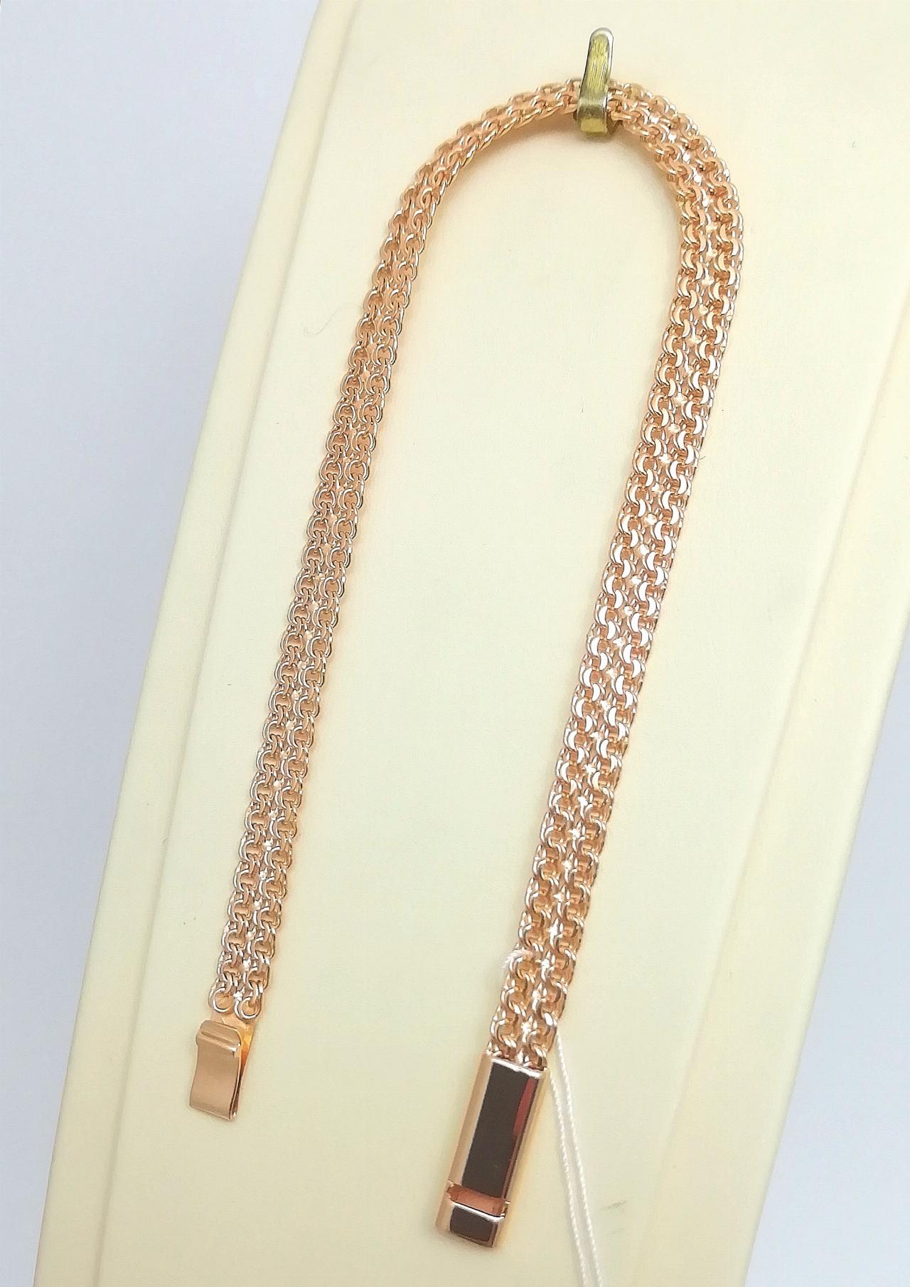 Золотой браслет Двойной бисмарк