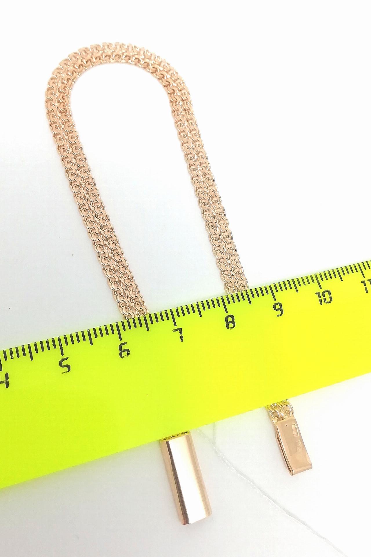 Золотой браслет Двойной бисмарк