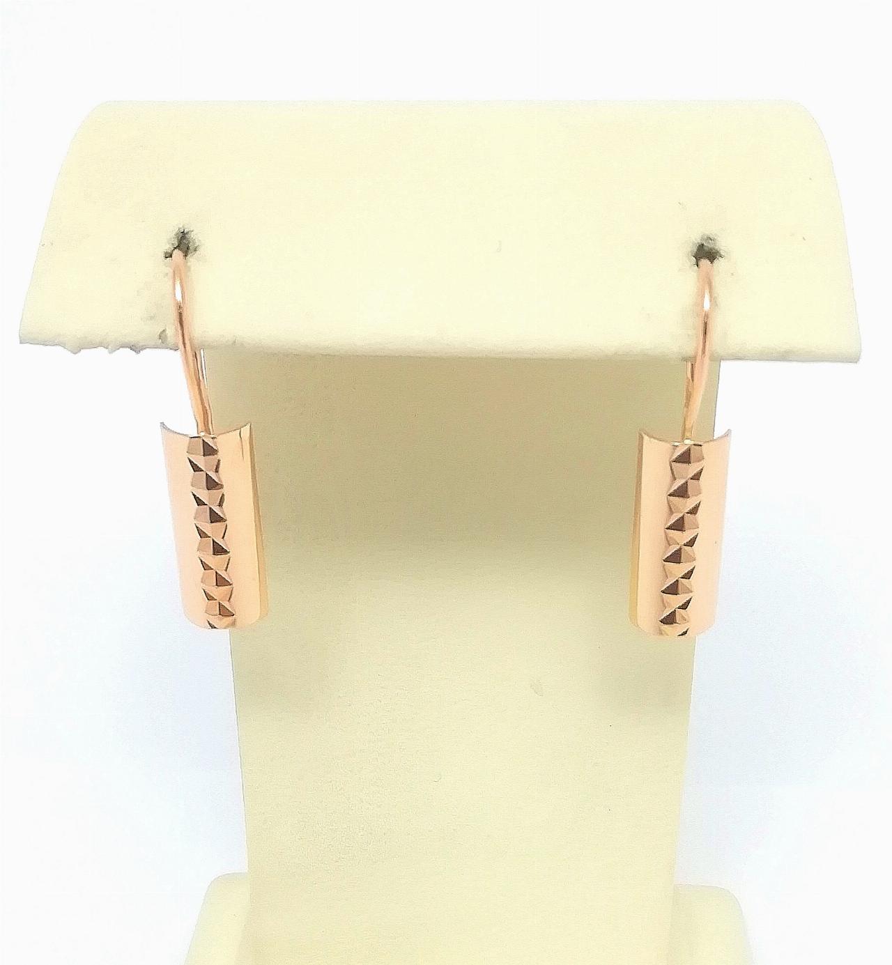 Золотые серьги пластины