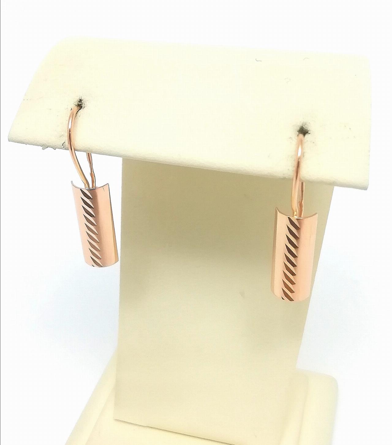 Золотые серьги пластины