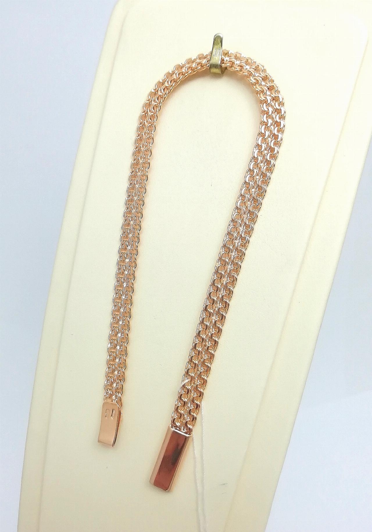 Золотой браслет Двойной бисмарк