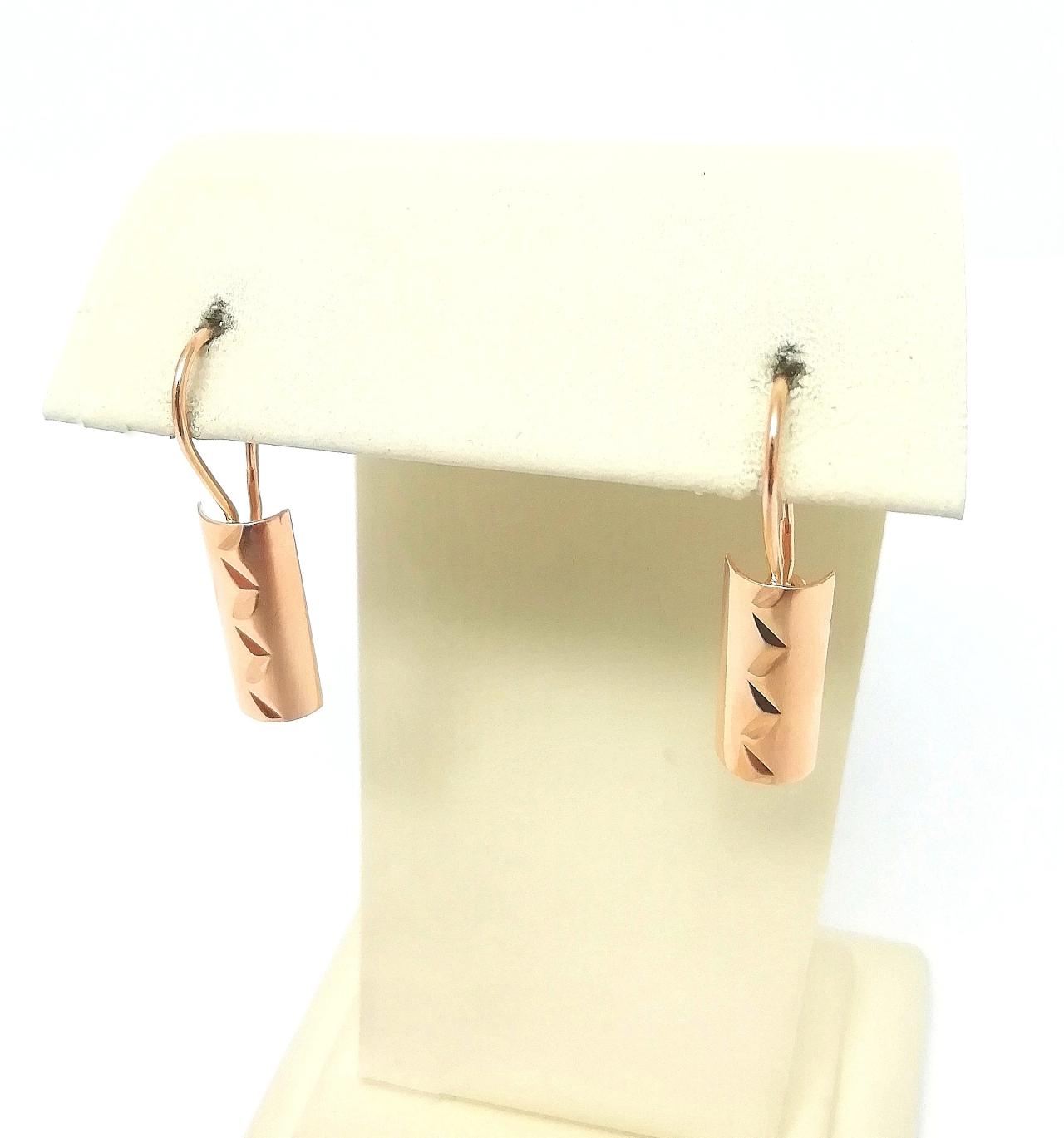 Золотые серьги пластины