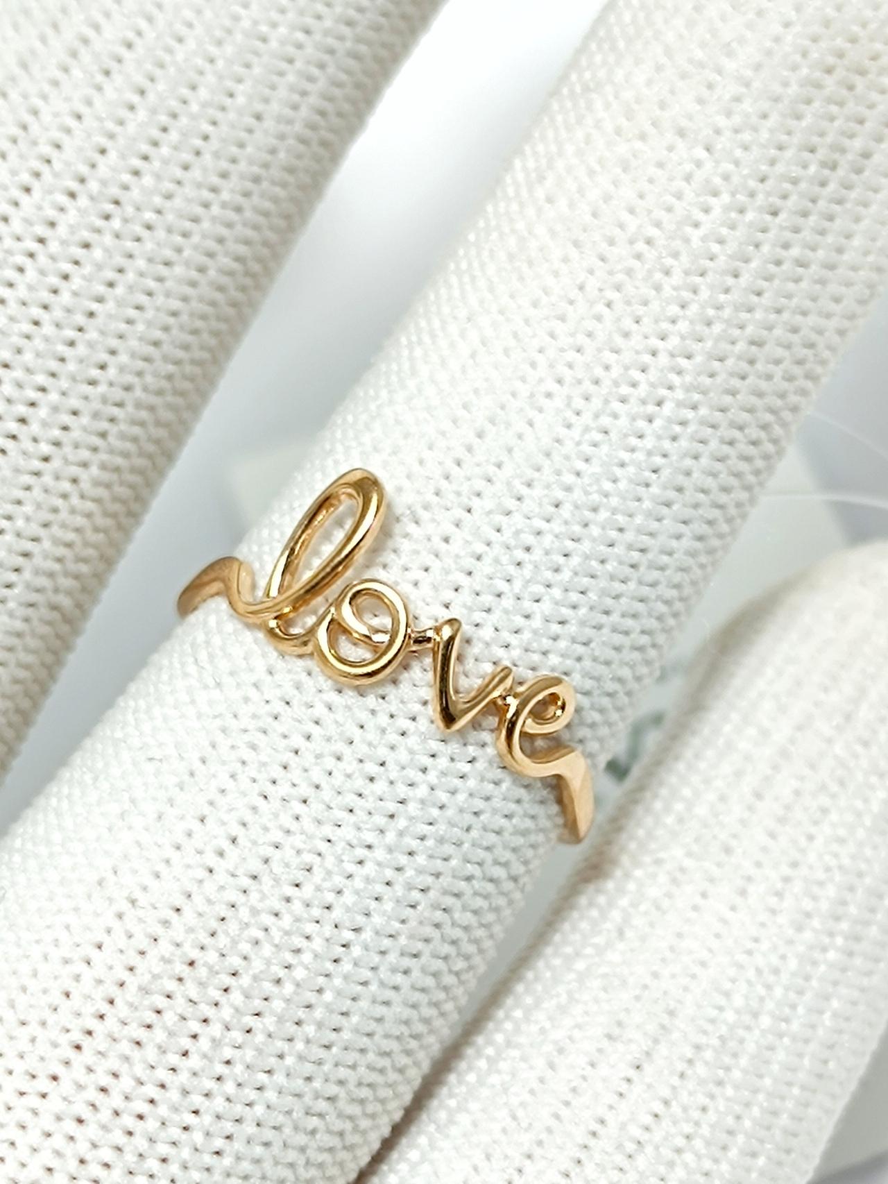 Золотое кольцо LOVE