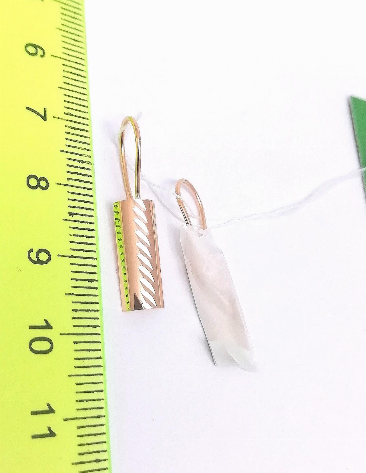 Золотые серьги пластины