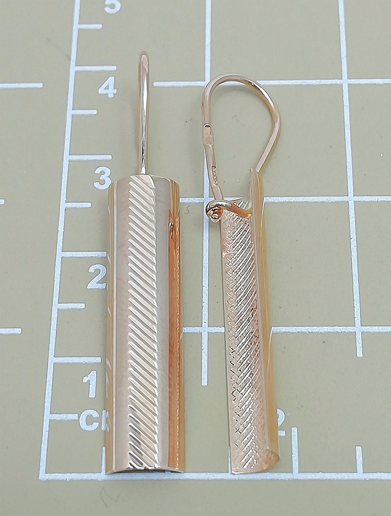 Золотые серьги пластины